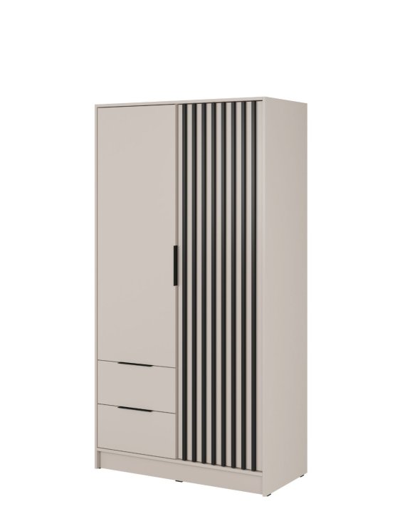 Szafa na ubrania Nelly 2D: kaszmir z lamelami 105 cm