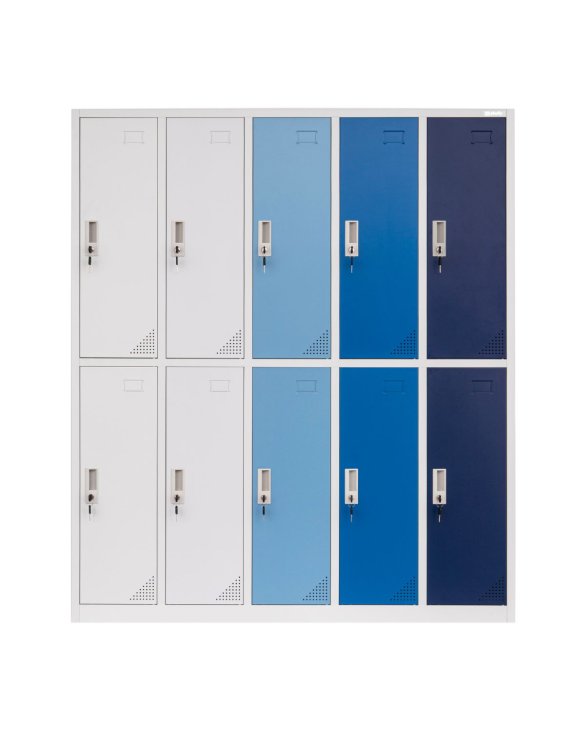 Szafa ubraniowa socjalna do szatni 10-drzwiowa Oxford Blue