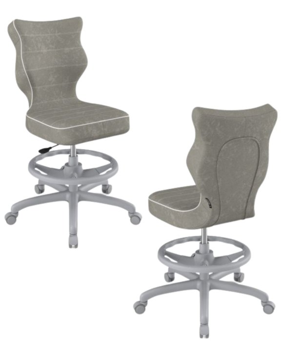 Krzesło dziecięce Entelo Petit z podnóżkiem 159-188 cm, Szara Podstawa, Rozmiar 6 WK+P