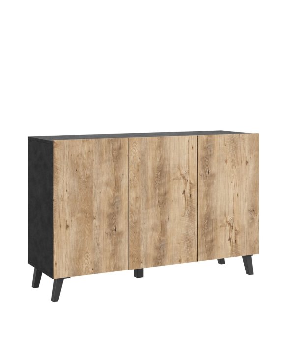 Loftowa klasyczna komoda 120 cm matera/kasztan na nóżkach Phuket SB120