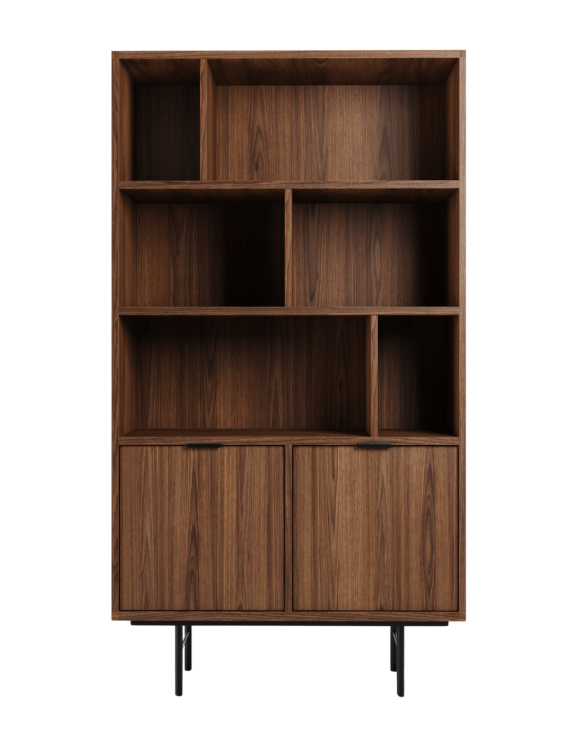 Regał na książki Edison Brown Warmia Walnut