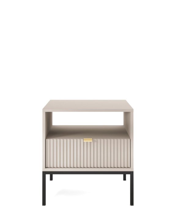 Szafka nocna Nova (S54), kaszmir/czarny (3065) - OUTLET