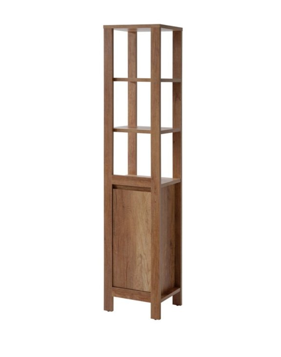Stojąca szafka do łazienki słupek regał dąb (CLASSIC OAK 800 FSC)