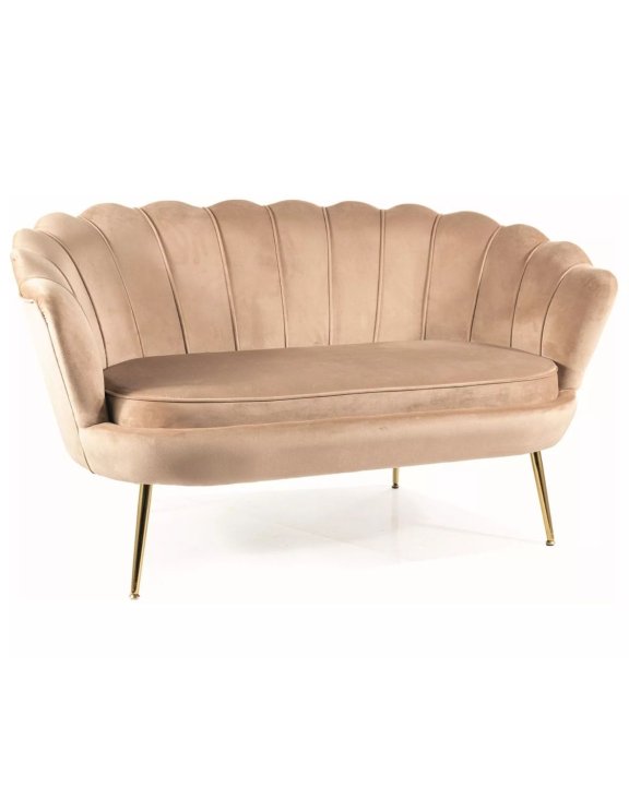 Sofa Camellia 2 Velvet Beżowy
