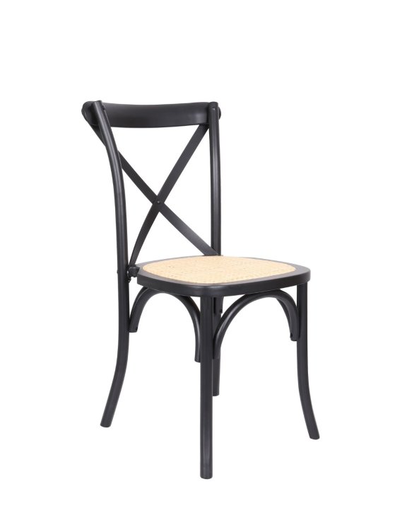 Krzesło drewniane Solido dark, rattan