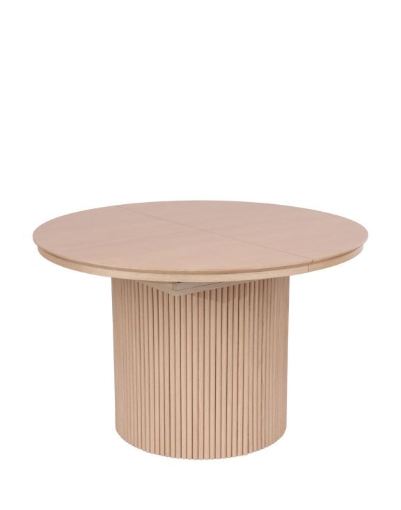 Stół rozkładany, okrągły Sorrento z lamelami, 120cm - 160 cm, naturalny dąb (3477) - OUTLET