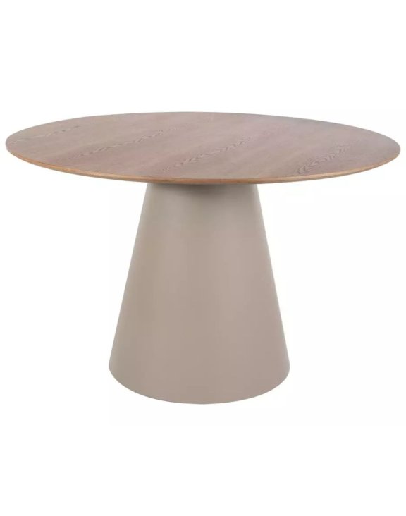 Stół Angel okrągły 120 cm dąb i podstawa w kolorze kaszmir