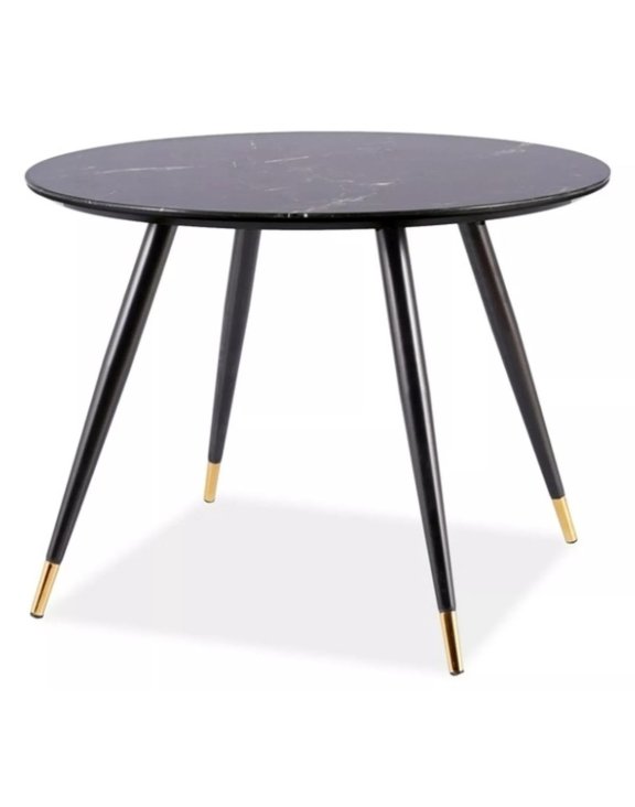 Stół Cyryl II czarny okrągły 100 cm