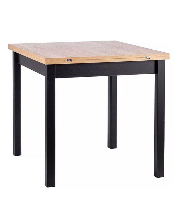 Stół rozkładany Flip 80 dąb artisan, czarny