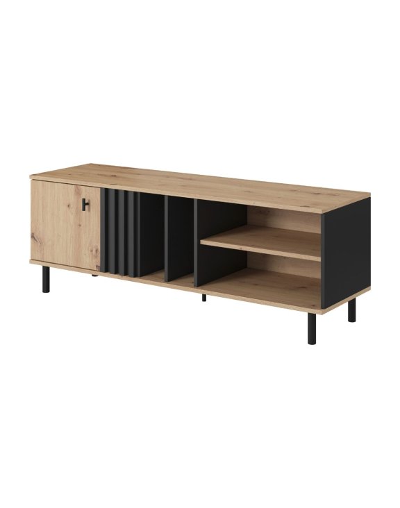 Stolik RTV Madis C 138 cm - dąb artisan/antracyt