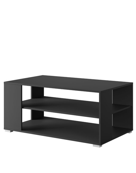 Stolik kawowy 100/60 cm ława z półką czarny Nairobi I