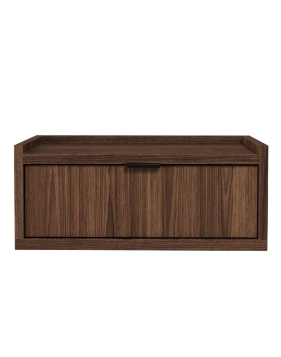 Wisząca szafka nocna Edison Brown Warmia Walnut