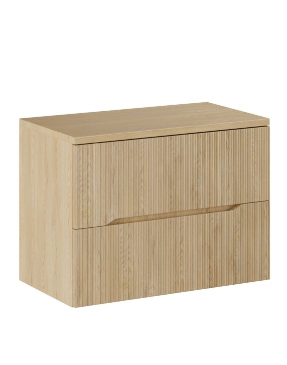 Szafka pod umywalkę 80 cm ryflowana dąb Nordic (set-nc b cremona 80cm)