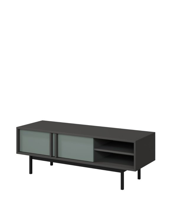 Szafka pod telewizor 120 cm na nóżkach zielona (Reg10 Alsy antracyt/aloes)