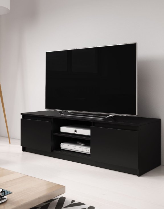 Mała szafka RTV 120 cm Dingo czarny grafit