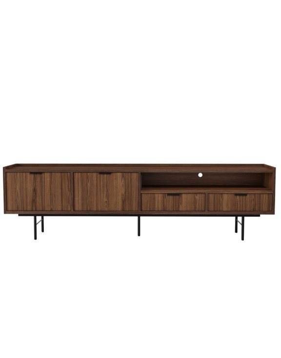 Szafka RTV Edison Brown Warmia Walnut 200 cm