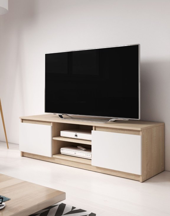 Mała szafka RTV 120 cm Dingo sonoma/biały