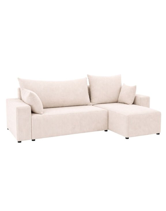 Kompaktowy narożnik z funkcją spania do salonu Sora L 242 cm - Express