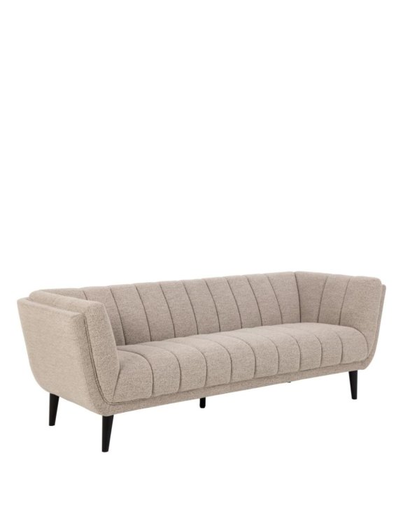 Sofa Tampa 3-osobowa, beżowa bouclé, elegancki design
