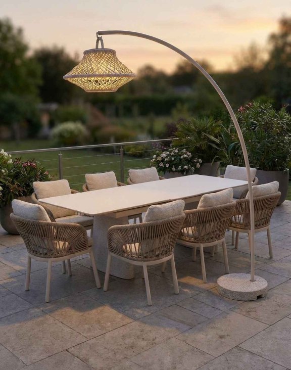 Duża lampa ogrodowa stojąca, solarna Verona