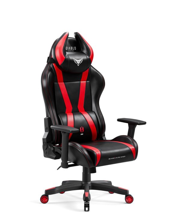 Fotel gamingowy dla dzieci Diablo X-Horn 2.0 Small: czarno-czerwony