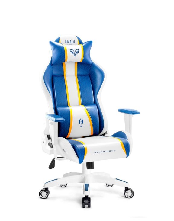 Fotel gamingowy dla dziecka Diablo X-One 2.0 Aqua Blue Small