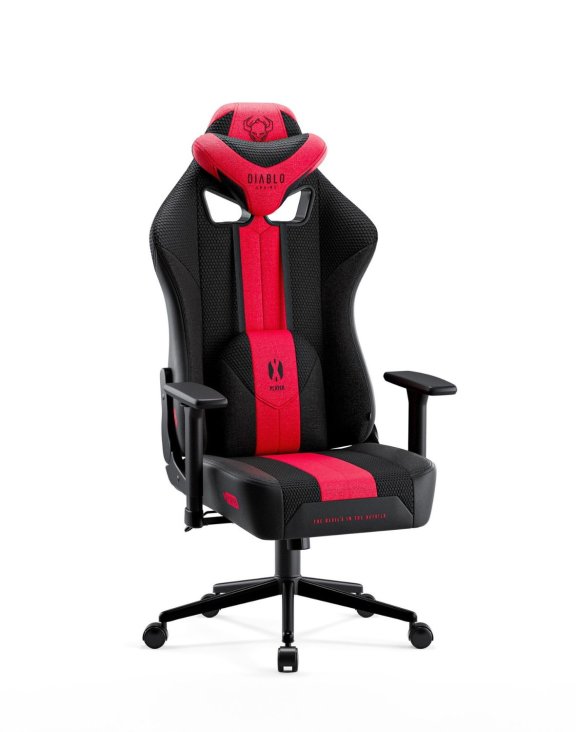Krzesło do biurka dla dziecka Diablo X-Player Small: Karmazynowo-antracytowe