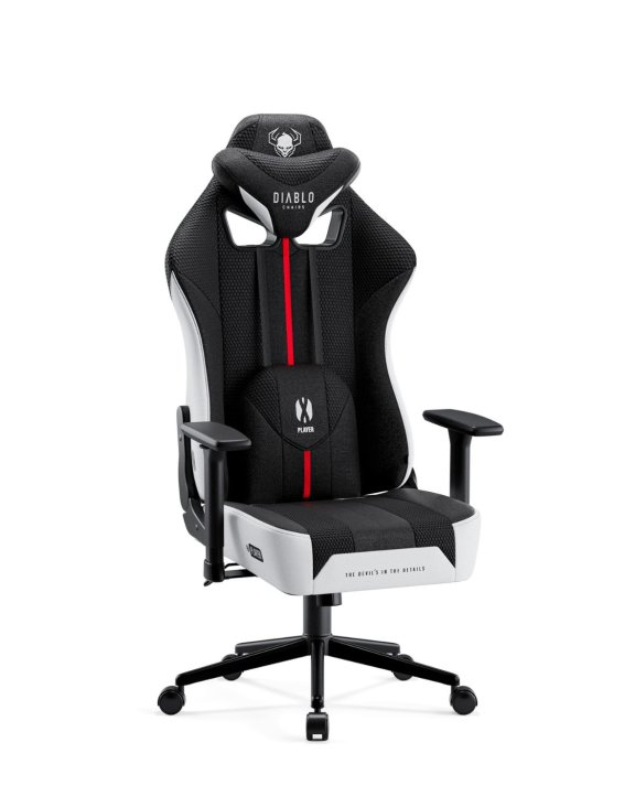 Fotel do biurka dla dziecka Diablo X-Player Small: Biało-czarny (1742)