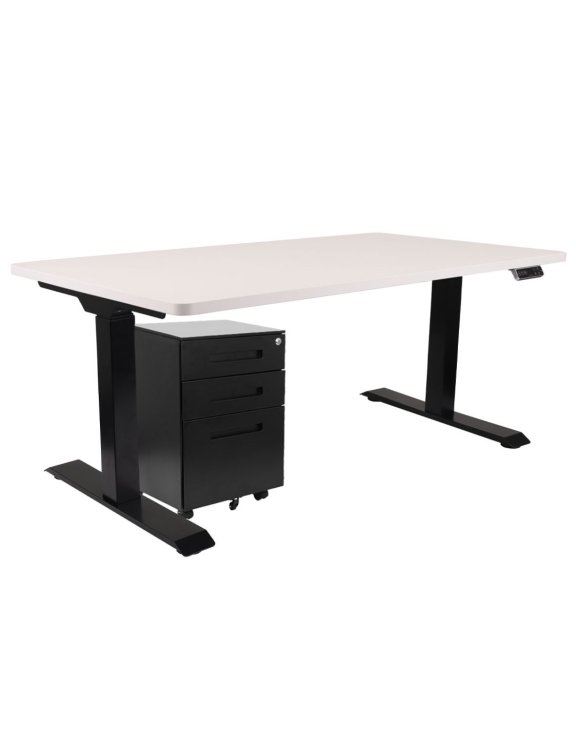 Zestaw: Biurko Alto 101 Black + kontenerek