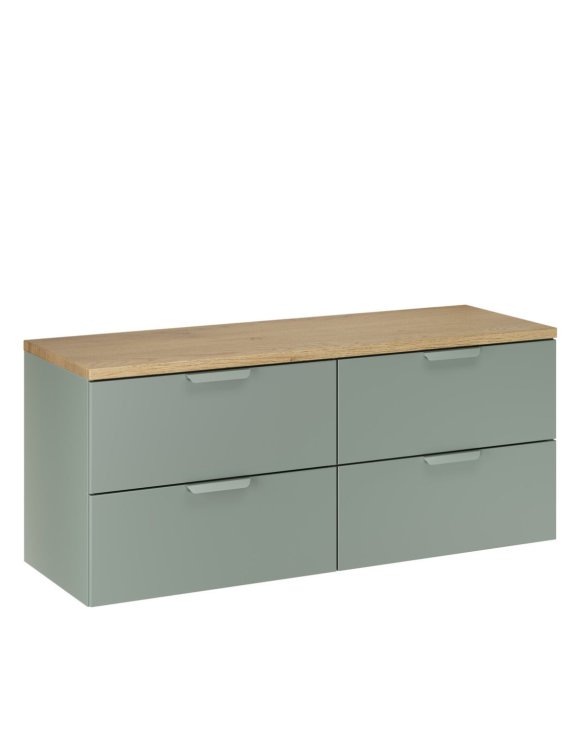 Zielona szafka z szufladami 120 cm do łazienki (SET-ASG B CREMONA 120CM)