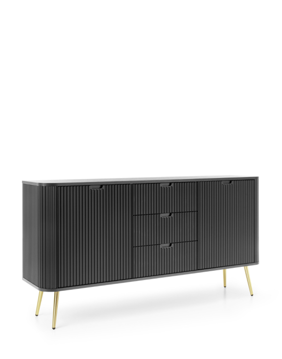 Komoda Zova z szufladami (KSZ168), czarna