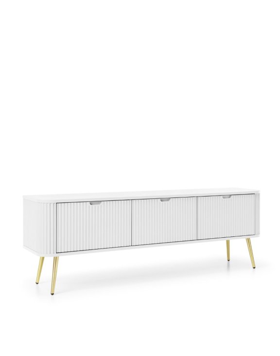 Szafka pod telewizor biała Zova (RTV168), white/gold