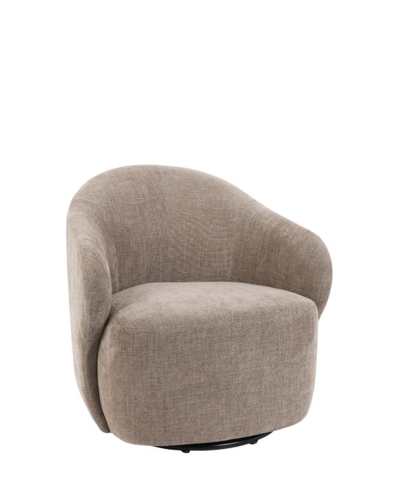 Fotel obrotowy do salonu Zurich, taupe, 360°