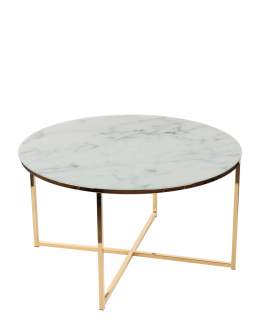 Stolik kawowy Alisma white / golden (57547)