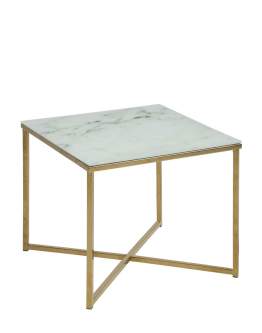Hranatý konferenční stolek Actona Alisma white / golden