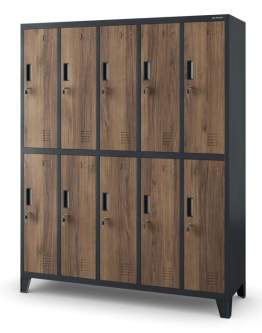 Szafa socjalna Bartek: antracytowa/orzech 1342 (3152) - OUTLET