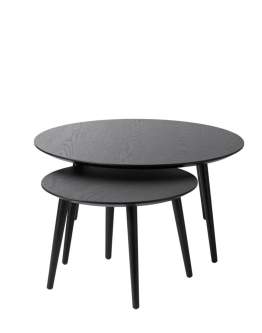 Podwójny, okrągły stolik kawowy Adda (48584640), czarny