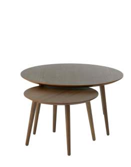 Set de măsuțe rotunde Adda, stejar închis