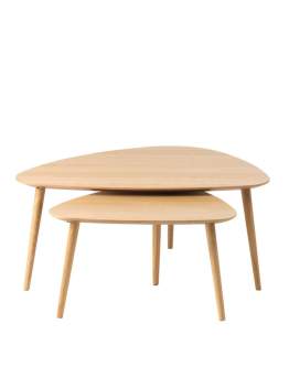 Dvojitý trojúhelníkový konferenční stolek Adda (48592780) – dub