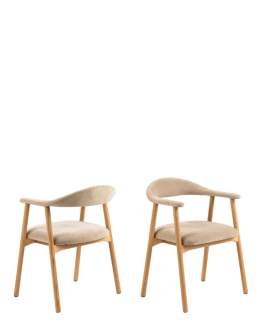 Krzesło do jadalni Addi (02361) z podłokietnikami, beżowe