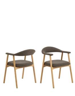 Skandinávská židle Addi (05701) s područkami, hnědá