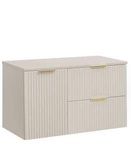 Kaszmirowa szafka pod umywalkę z koszem na pranie (SET-ADC B CASHMERE 100CM LB)