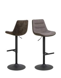 Hoker do kuchni obrotowy Adisa (00520), z regulacją wysokości, szaro-brązowy