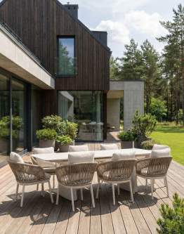 Zestaw ogrodowy Adora: stół rozkładany 180-240x100 i 8 krzeseł