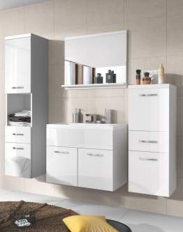 Wiszący zestaw łazienkowy Alba biały połysk (ALB0000)