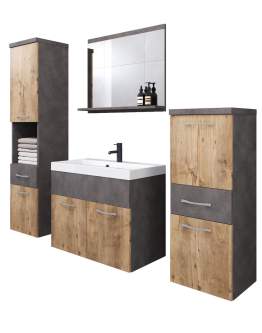 Wiszący zestaw łazienkowy Alba matera/kasztan (ALBTX00)