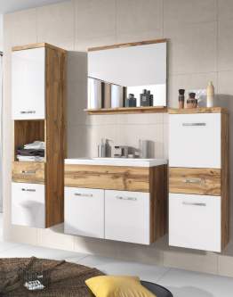 Wiszący zestaw łazienkowy Alba wotan/biały połysk (ALB0W00)