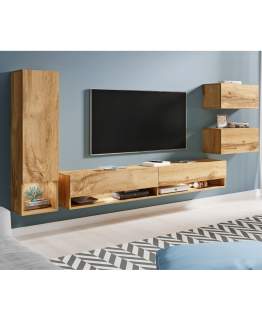 Wisząca meblościanka do salonu dąb wotan Amadeo (AMDWW01)