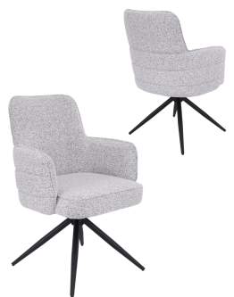 Otočná jídelní židle Apollo, šedá
