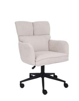 Krzesło biurowe Aria, regulowane, obrotowe, beżowe